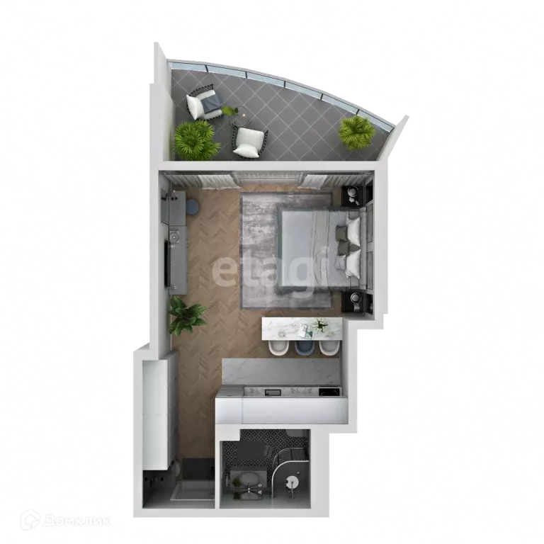 Продаётся квартира-студия, 42.37 м - Фото 1