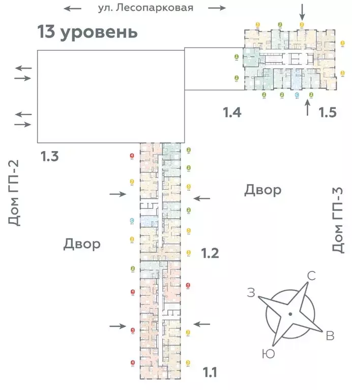 3-к кв. Тюменская область, Тюмень ул. Лесопарковая, 22 (53.3 м) - Фото 1
