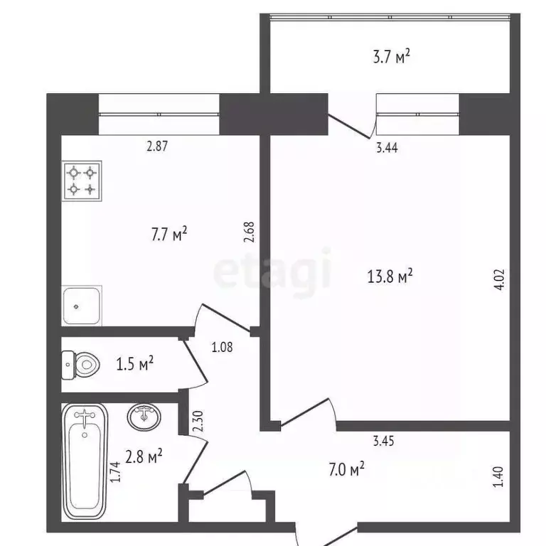 1-к кв. Мордовия, Саранск ул. Фурманова, 50 (33.5 м) - Фото 1