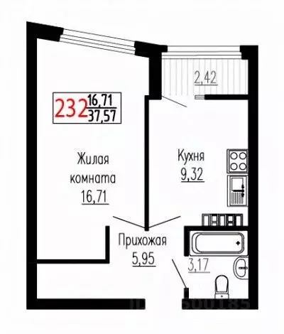 1-к кв. Свердловская область, Екатеринбург ул. Лыжников, 3 (37.6 м) - Фото 0