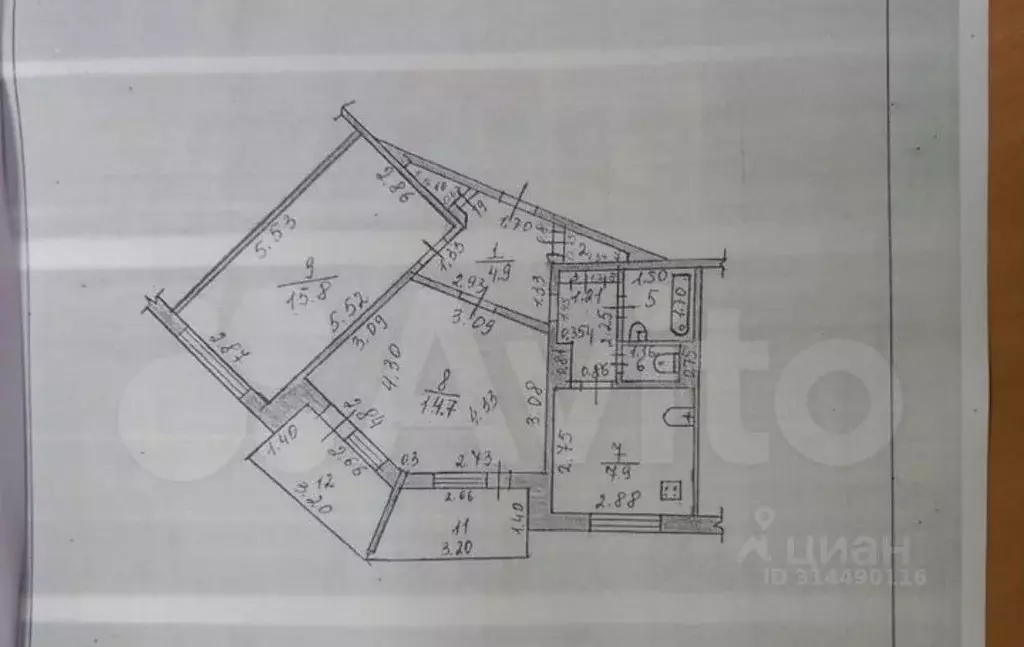 2-к кв. Тамбовская область, Тамбов ул. Чичканова, 91 (52.0 м) - Фото 0