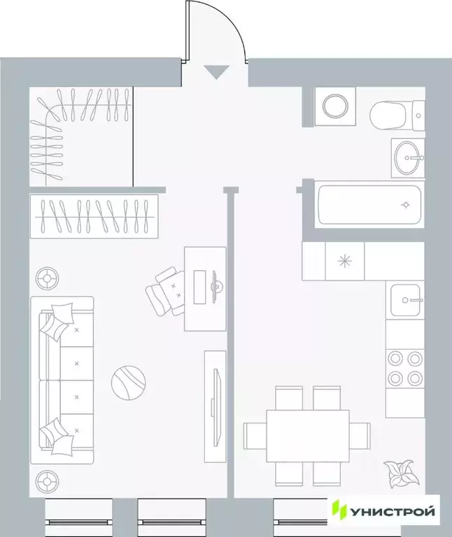 1-к кв. Пермский край, Пермь Рионская ул., 4А (37.13 м) - Фото 1