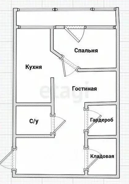 2-к кв. Приморский край, Владивосток ул. Мусоргского, 74к1 (49.5 м) - Фото 1