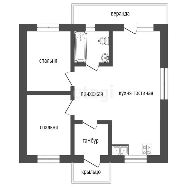Дом в округ Муром, деревня Лесниково (60.2 м) - Фото 1