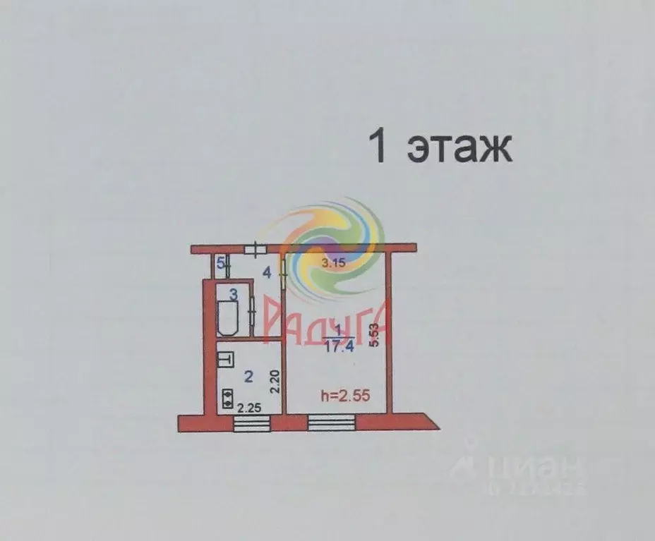 1-к кв. Ивановская область, Иваново ул. Танкиста Белороссова, 24 (29.4 ... - Фото 1
