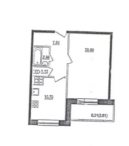 1-к кв. Санкт-Петербург ул. Типанова, 27/39 (42.7 м) - Фото 1