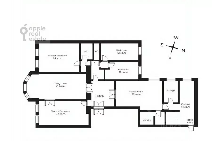 6-к кв. Москва Калашный пер., 4/1С1 (182.0 м) - Фото 2