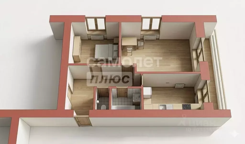 2-к кв. Пензенская область, Пенза Молодогвардейская ул., 22 (48.6 м) - Фото 2