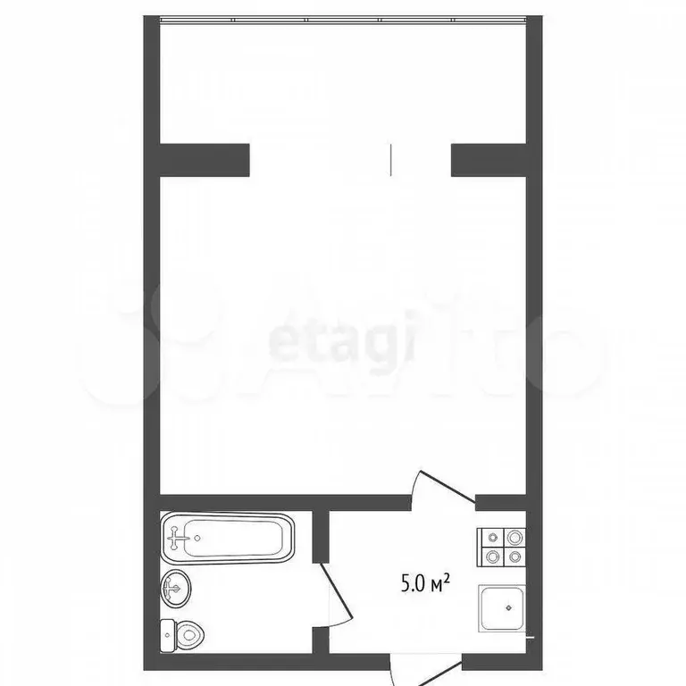 Квартира-студия, 17,2 м, 6/8 эт. - Фото 0