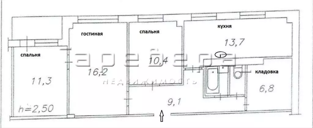 3-комнатная квартира: Красноярск, Медицинский переулок, 41 (71 м) - Фото 1