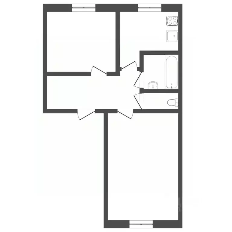 2-к кв. Тюменская область, Тюмень ул. Жуковского, 90 (45.7 м) - Фото 1
