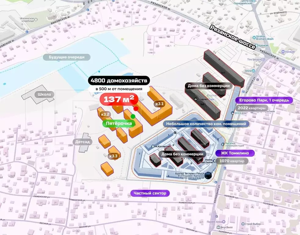 Торговая площадь в Московская область, Люберцы городской округ, ... - Фото 1