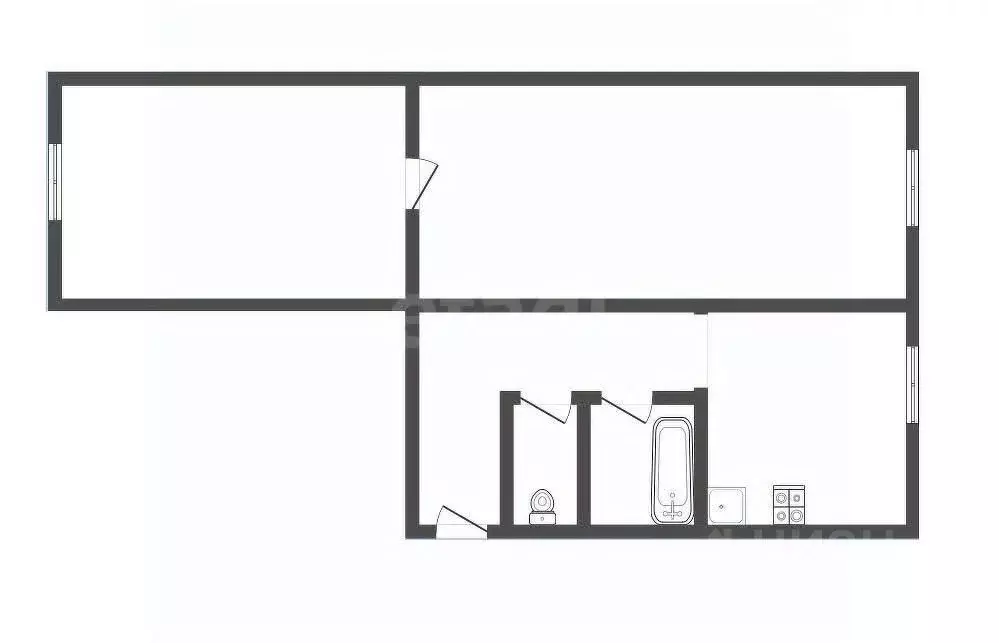 2-к кв. Кемеровская область, Прокопьевск ул. Гайдара, 11 (45.0 м) - Фото 2