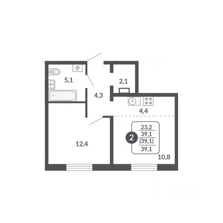 2-к кв. Кировская область, Киров  (39.1 м) - Фото 0