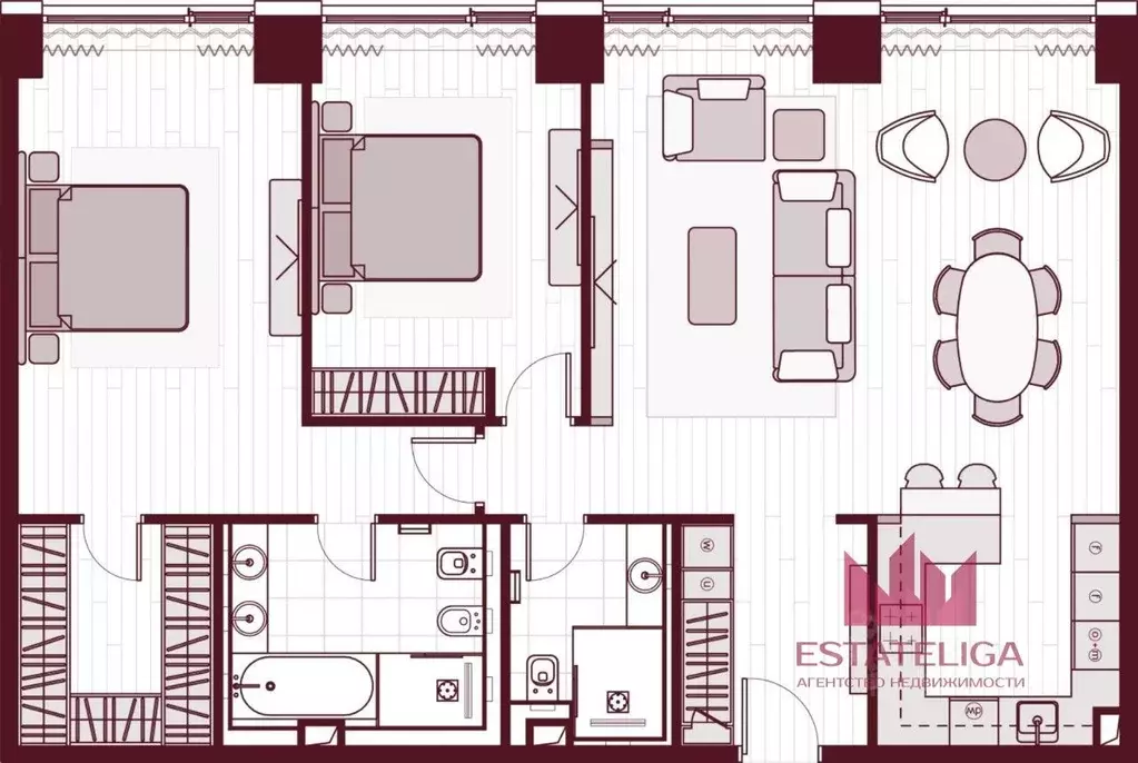 3-к кв. Москва Ленинградский просп., 37/2 (115.0 м) - Фото 2