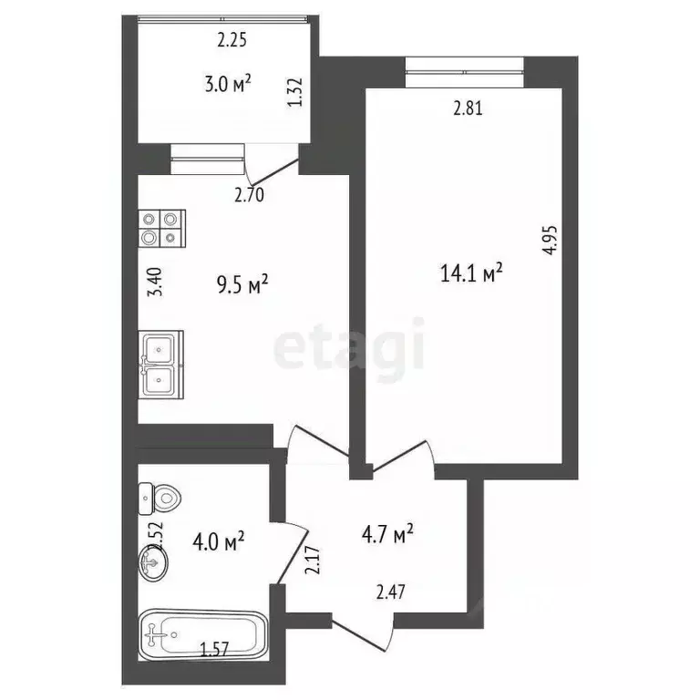 1-к кв. Удмуртия, Ижевск ул. Цветочная, 5 (33.0 м) - Фото 1
