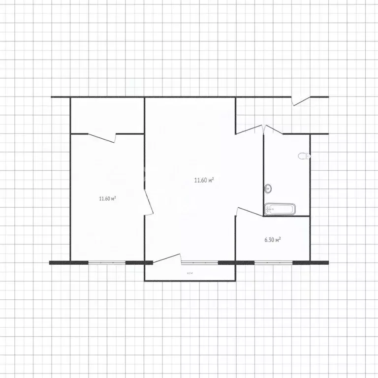 2-к кв. Липецкая область, Липецк ул. Валентины Терешковой, 3/2 (44.0 ... - Фото 2