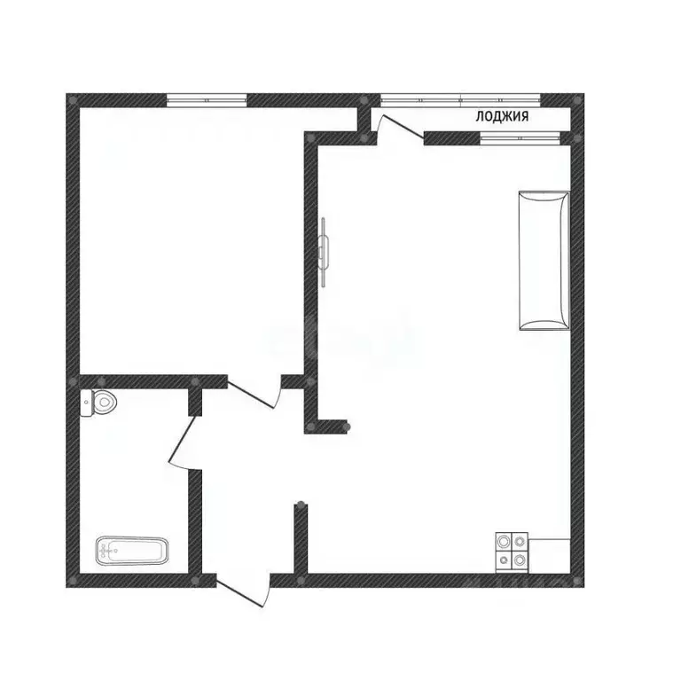 1-к кв. Алтайский край, Барнаул ул. Кутузова, 14А (41.5 м) - Фото 2