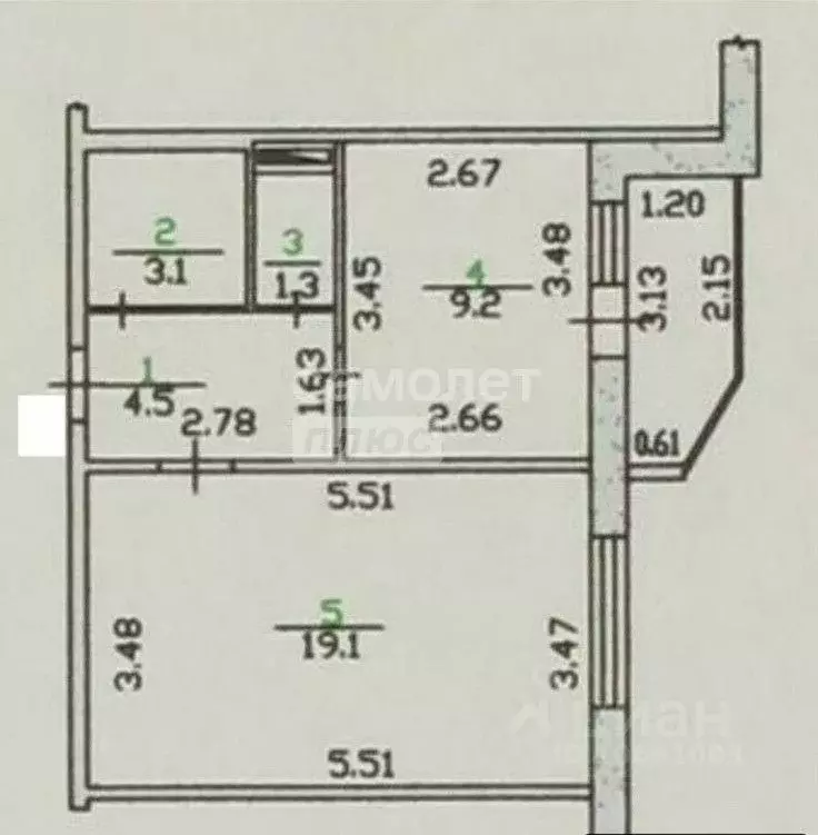 1-к кв. Орловская область, Орел ул. Орелстроевская, 1 (37.2 м) - Фото 2