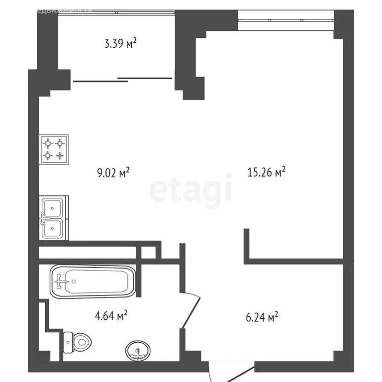 1-комнатная квартира: Ижевск, улица Максима Горького, 150 (36.3 м) - Фото 1
