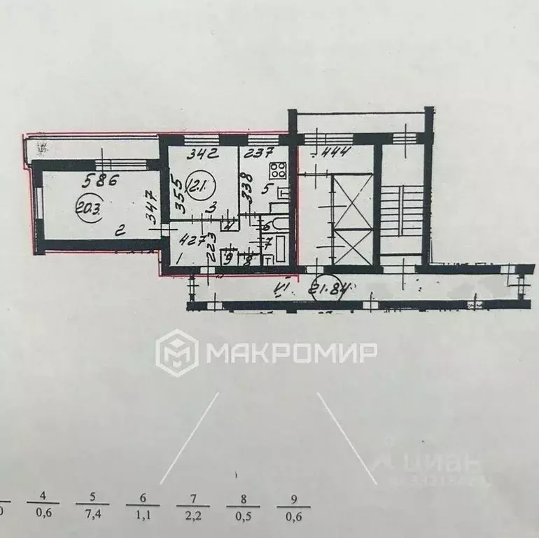 2-к кв. Санкт-Петербург ул. Жака Дюкло, 14 (52.8 м) - Фото 2