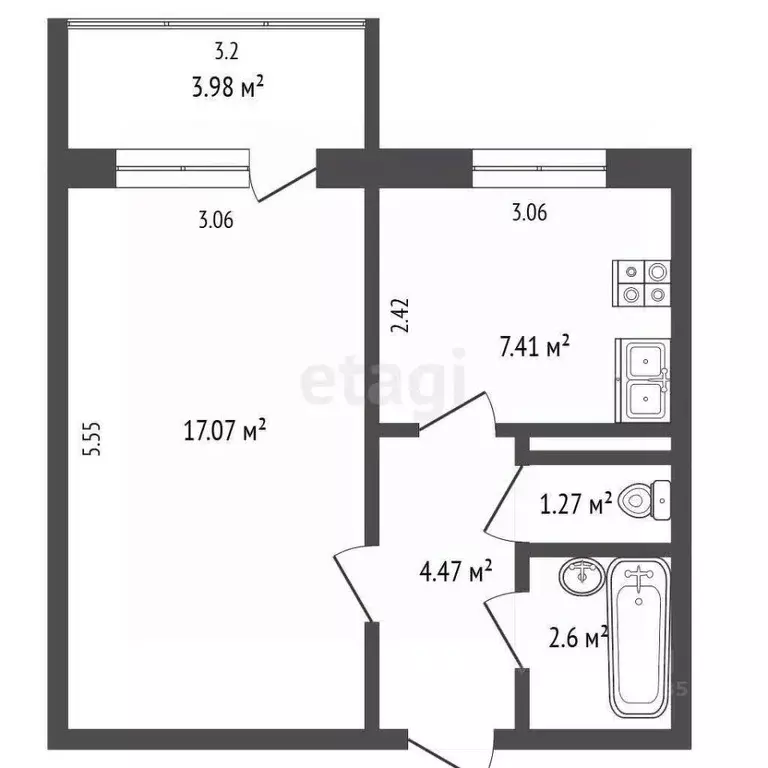1-к кв. Московская область, Красногорск ул. Братьев Горожанкиных, 24 ... - Фото 2