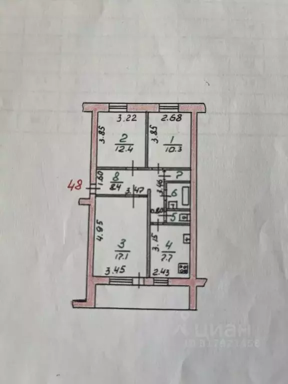 3-к кв. Орловская область, Орел ул. Ломоносова, 3А (64.7 м) - Фото 1