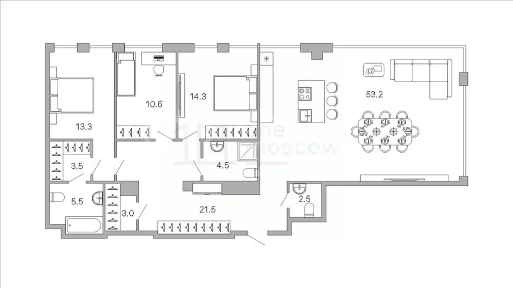 4-к кв. Москва Озерковская наб., 6 (133.0 м) - Фото 1