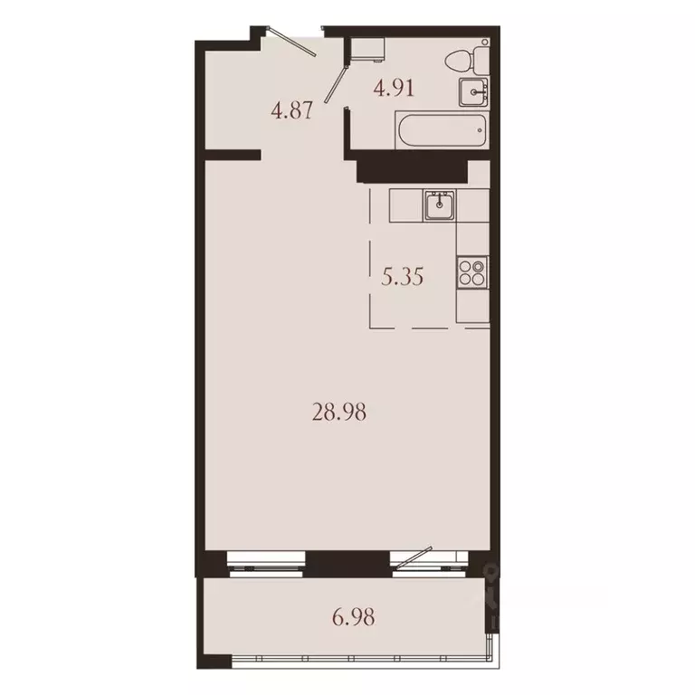 1-к кв. Иркутская область, Иркутск Советская ул., 115/1Б (51.09 м) - Фото 1
