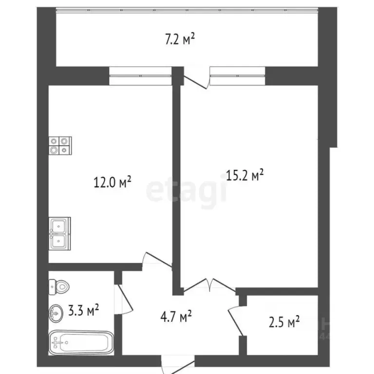 1-к кв. Тюменская область, Тюмень бул. Бориса Щербины, 13 (37.5 м) - Фото 1