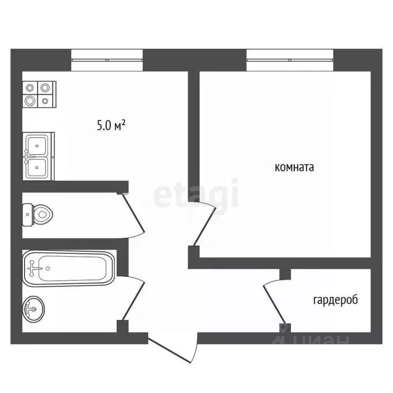 1-к кв. Забайкальский край, Чита Красноармейская ул., 12 (43.3 м) - Фото 2