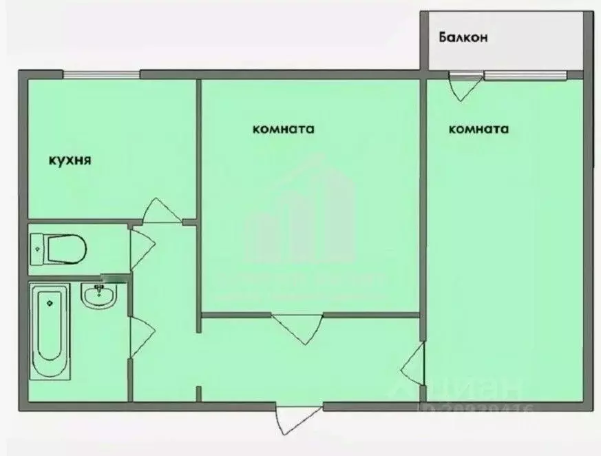 2-к кв. Калининградская область, Калининград ул. Младшего лейтенанта ... - Фото 1