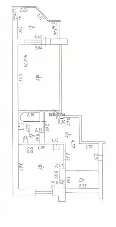 1-к кв. Татарстан, Казань ул. Дубравная, 43А (59.0 м) - Фото 2