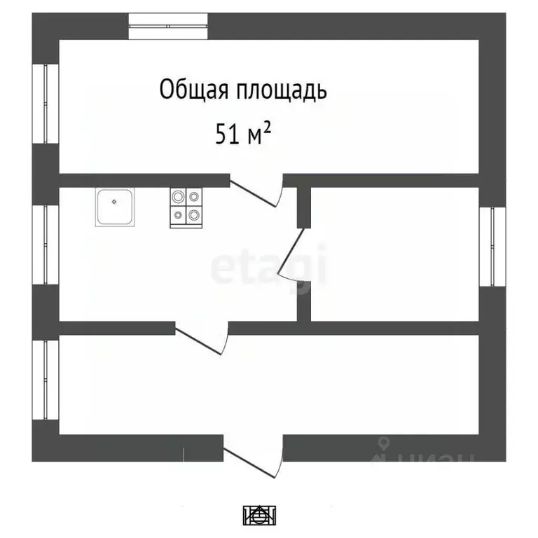 Дом в Томская область, Томск пос. Мясокомбинат, 44 (51 м) - Фото 1