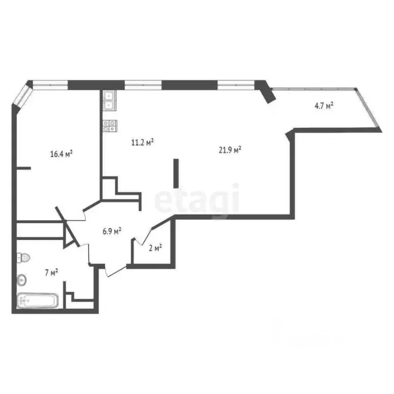 2-к кв. Санкт-Петербург Пулковская ул., 8к1 (68.0 м) - Фото 1