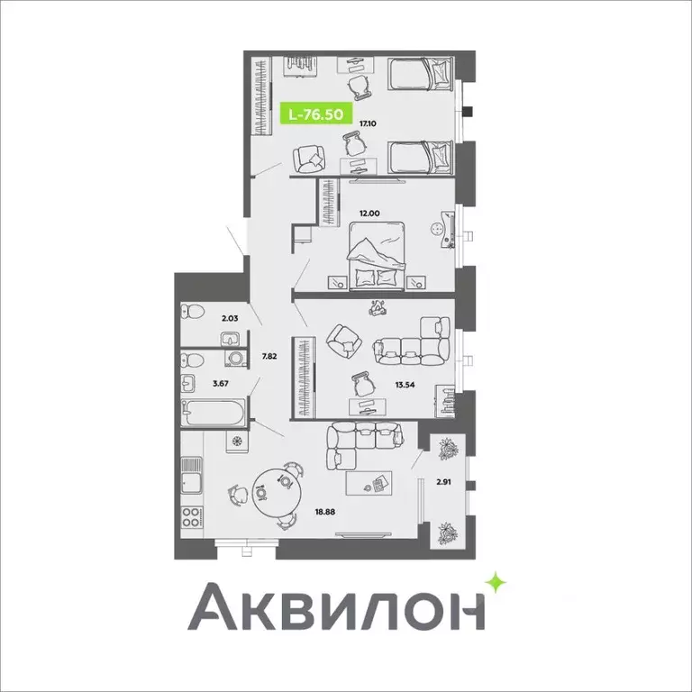 3-к кв. Архангельская область, Архангельск Поморская ул. (76.5 м) - Фото 0
