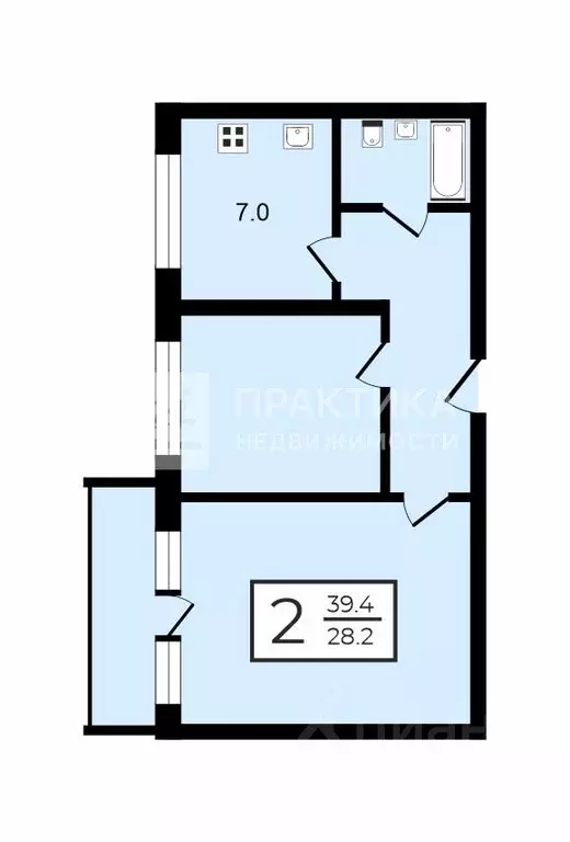 2-к кв. Москва Матвеевская ул., 6 (39.4 м) - Фото 2
