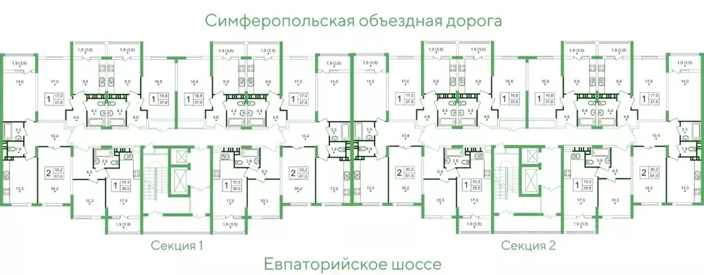 2-к кв. Крым, Симферопольский район, с. Мирное, Жигулина Роща мкр, ... - Фото 1