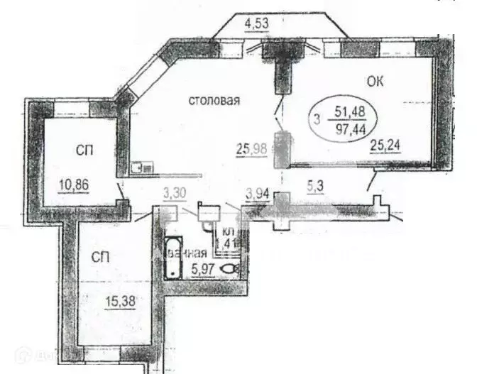 Продаётся 3-к квартира, 98.6 м - Фото 0