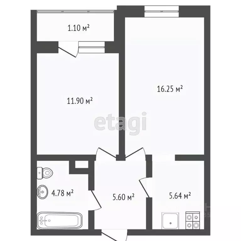 2-к кв. Краснодарский край, Новороссийск ул. Исаева, 13 (42.8 м) - Фото 1