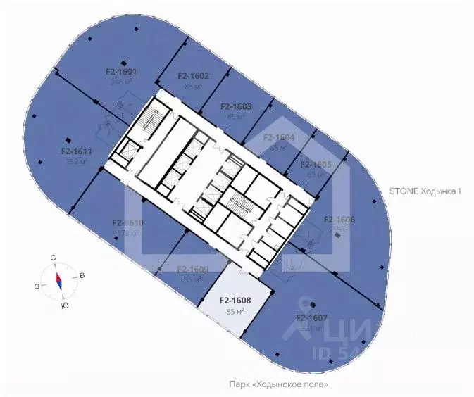 Офис в Москва Ходынский бул., вл1 (253 м) - Фото 2