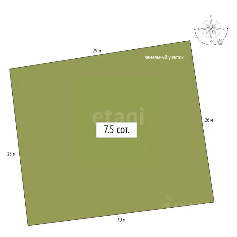 Участок в Алтай, Майминский район, с. Подгорное Зеленая ул., 24 (7.5 ... - Фото 1