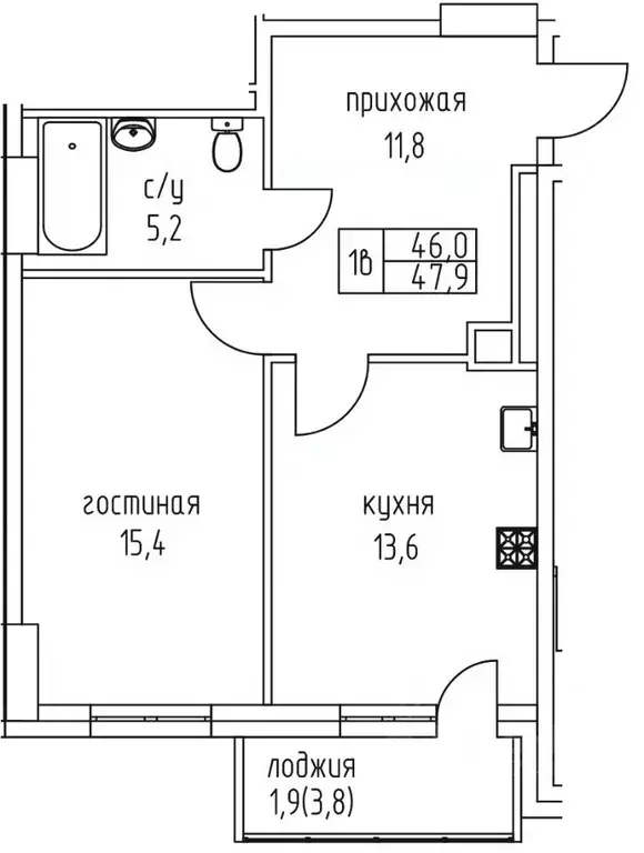 1-к кв. Саха (Якутия), Якутск просп. Михаила Николаева, 3к5А (47.9 м) - Фото 1