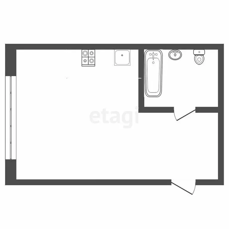 Квартира-студия: Ярославль, улица Академика Колмогорова, 22 (23.4 м) - Фото 1