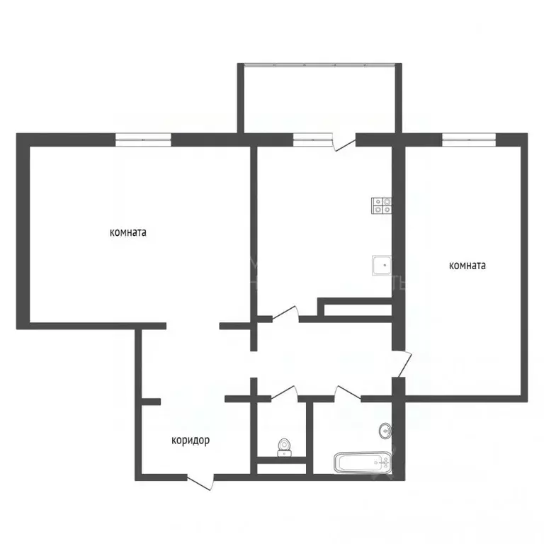2-к кв. Тюменская область, Тюмень ул. Жуковского, 88/1 (61.0 м) - Фото 2
