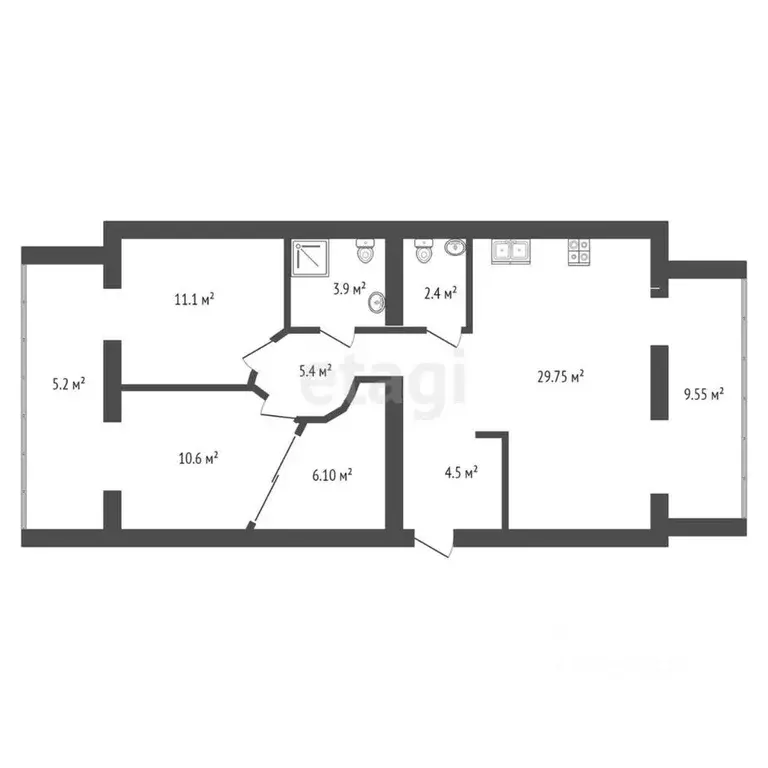 3-к кв. Пензенская область, Пенза Одесская ул., 2Б (94.0 м) - Фото 1