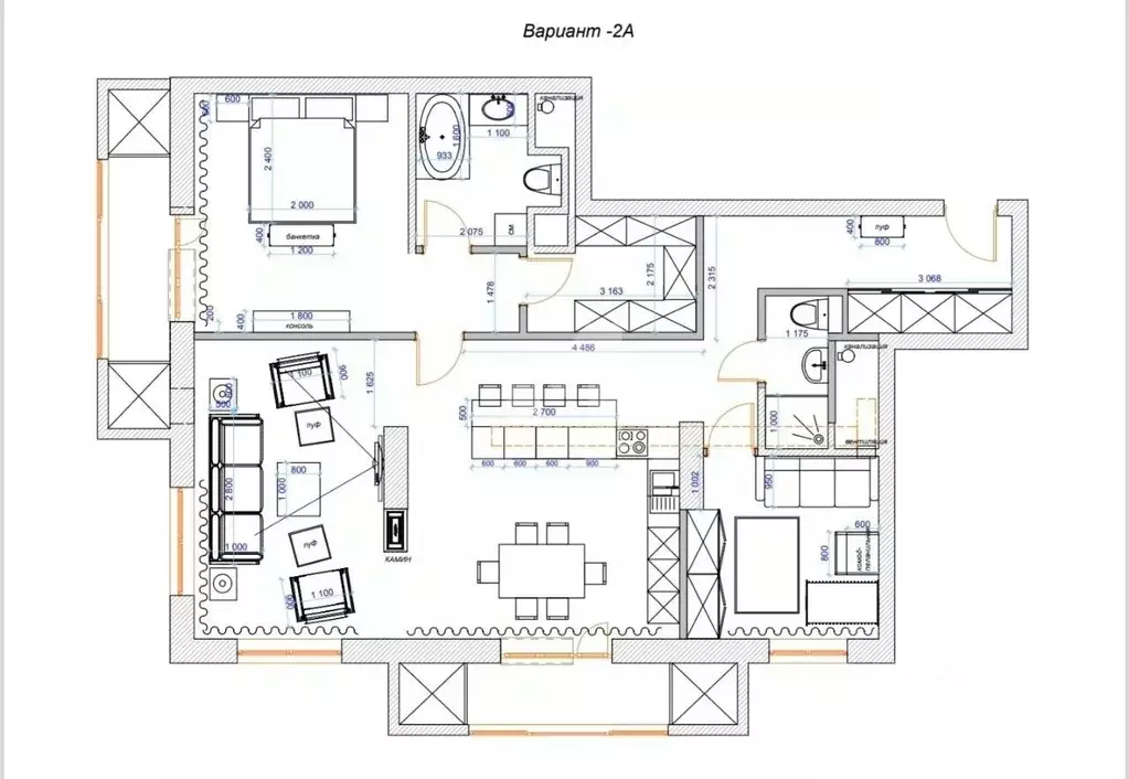 3-к кв. Москва просп. Маршала Жукова, 78 (115.5 м) - Фото 2