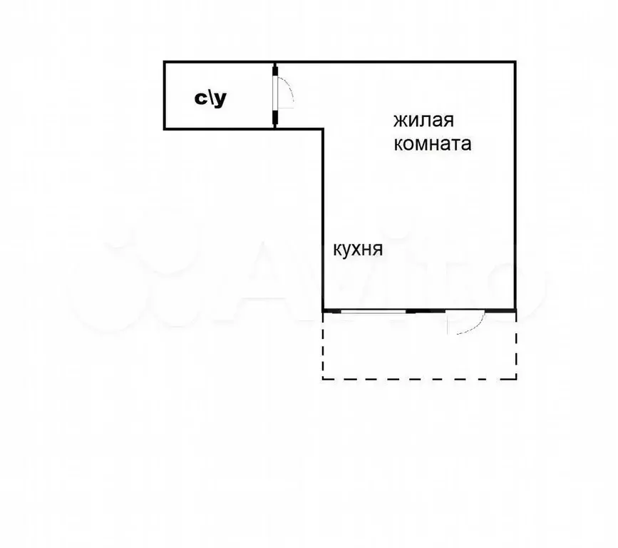 Квартира-студия, 13,2 м, 1/1 эт. - Фото 0