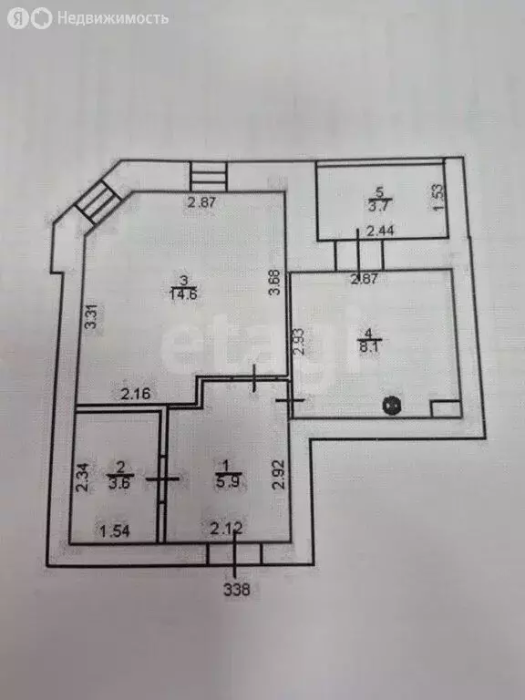 1-комнатная квартира: Тверь, бульвар Гусева, 62 (35.9 м) - Фото 1