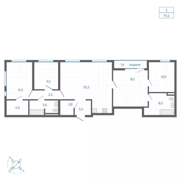 3-к кв. Свердловская область, Екатеринбург ул. Вильгельма де Геннина, ... - Фото 1